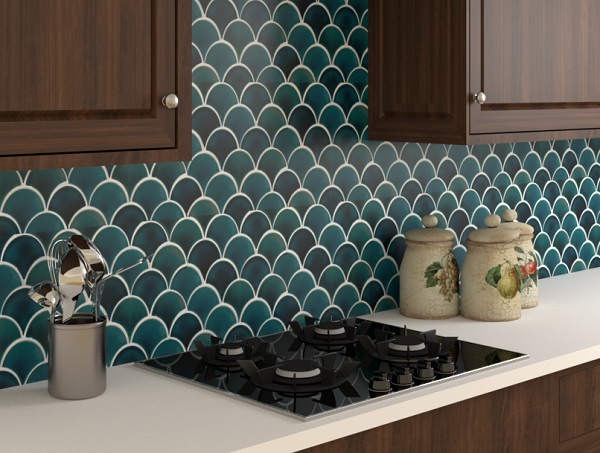 Sử dụng gạch mosaic trang trí tường bếp